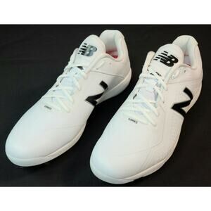 New Balance Men's L4040sw4 Black & White Baseball Cleats Size 16 D, New No Box